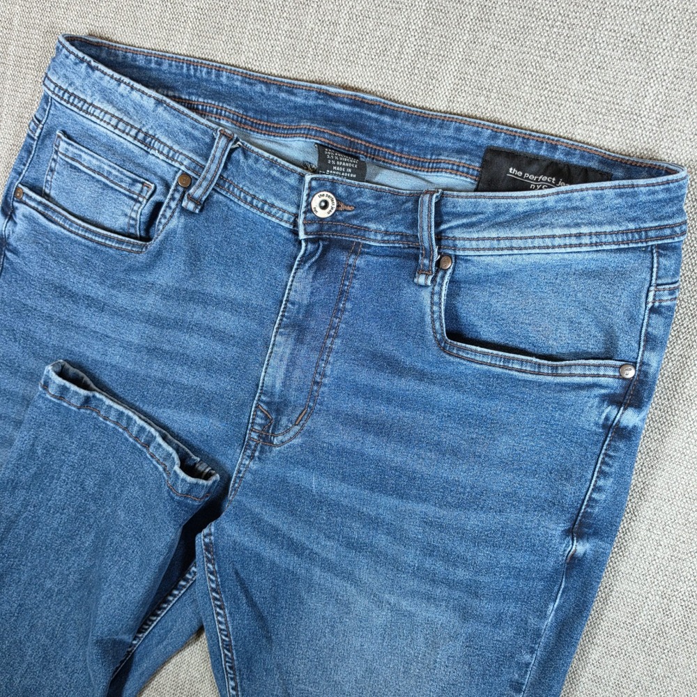 The Perfect Jean NYC Slim Fit Jeans Mens 35/34 Blue Stretch JUSTINAMR34